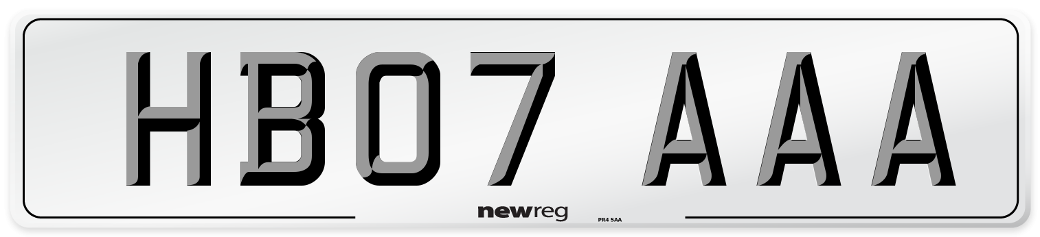 HB07 AAA Number Plate from New Reg